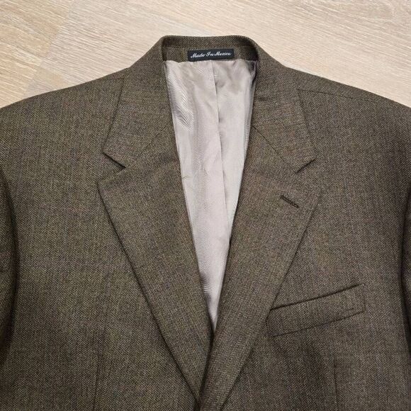 Lauren Ralph Lauren Blazer Men's 44S Brown Notch 100% Wool Formal Office Career - Picture 4 of 9